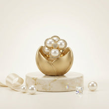 Load image into Gallery viewer, Cocktail Gold Stacked Pearl Dome Pave Ring
