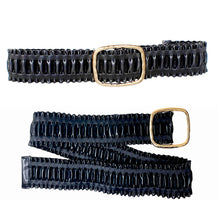 Load image into Gallery viewer, Belt Black Ruffled Wide Stretch for Women
