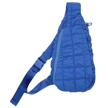 Load image into Gallery viewer, Quilted Sling Bag Blue Crossbody Bag for Women
