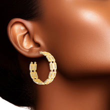 Load image into Gallery viewer, Hoop 14K Gold Small Chain Link Earrings for Women
