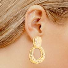 Load image into Gallery viewer, Dangle 14K Gold Small Scratch Drop Earrings Women
