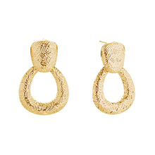 Load image into Gallery viewer, Dangle 14K Gold Small Scratch Drop Earrings Women
