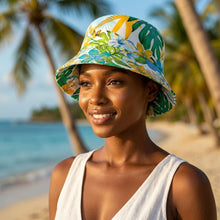 Load image into Gallery viewer, Green Tropical Reversible Hat
