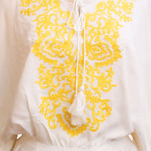 Load image into Gallery viewer, Sunshine Stiches: Yellow Embroidered Top
