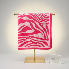 Load image into Gallery viewer, Silky Square Pink Zebra Print Fashion Scarf
