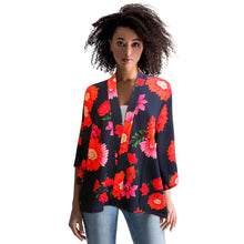 Load image into Gallery viewer, Navy Pink Flower Kimono
