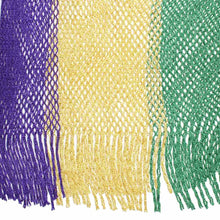 Load image into Gallery viewer, Kimono Lurex Stripe Purple Gold Green Fringe
