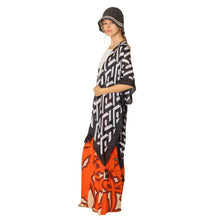 Load image into Gallery viewer, Kimono Geo Print Black and White for Women
