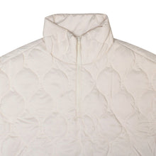 Load image into Gallery viewer, Ivory Quilted Puffer Half Zip Poncho for Women
