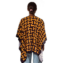 Load image into Gallery viewer, Kimono Black and Camel Geometric Print Women
