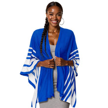 Load image into Gallery viewer, Ruana Blue and White Stripe for Women
