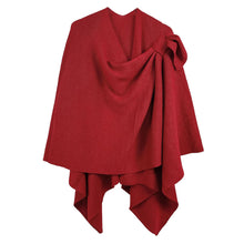 Load image into Gallery viewer, Ruana One Shoulder Red Lurex Scarf Wrap for Women
