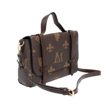 Load image into Gallery viewer, Messenger Brown Luxe Monogram Satchel Handbag Set
