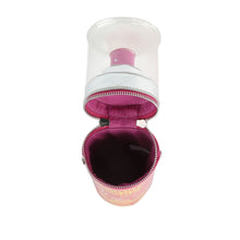 Load image into Gallery viewer, Crossbody Pink Spray on Tan Bottle Clutch Bag
