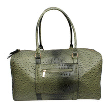 Load image into Gallery viewer, Duffel XL Olive Ostrich Overnight Weekender Bag
