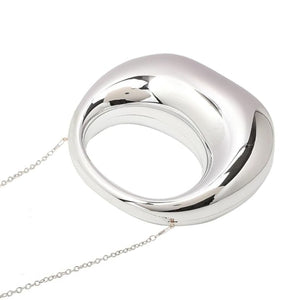 Handbag Silver Mirror Crescent Moon Evening Bag