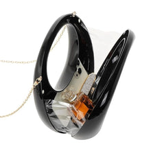 Load image into Gallery viewer, Handbag Black Crescent Moon Evening Bag Women
