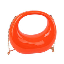 Load image into Gallery viewer, Handbag Orange Crescent Moon Evening Bag Women
