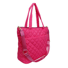 Load image into Gallery viewer, Tote Bag Fuchsia Quilted Large Pocket Travel Purse
