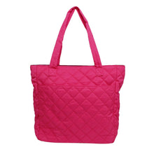 Load image into Gallery viewer, Tote Bag Fuchsia Quilted Large Pocket Travel Purse
