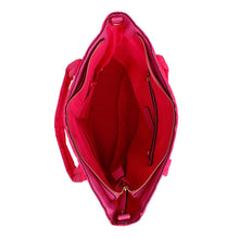 Load image into Gallery viewer, Tote Bag Fuchsia Quilted Large Pocket Travel Purse
