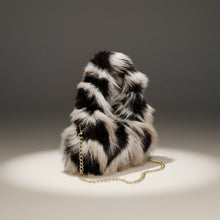 Load image into Gallery viewer, Shoulder Bag Cream and Black Fur Street Chic Purse
