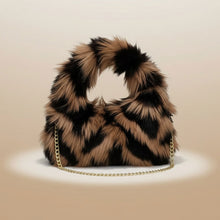 Load image into Gallery viewer, Shoulder Bag Brown and Black Fur Street Chic Purse
