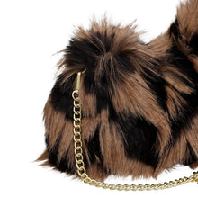 Load image into Gallery viewer, Shoulder Bag Brown and Black Fur Street Chic Purse
