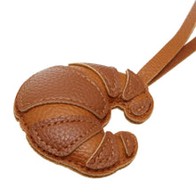 Load image into Gallery viewer, Bag Charm Brown Leather Croissant Bag Accessory
