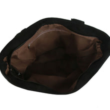 Load image into Gallery viewer, Tote Bag Burgundy Suede Black Trim Shoulder Purse
