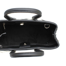 Load image into Gallery viewer, Top Handle Black Harlequin Detail Square Handbag
