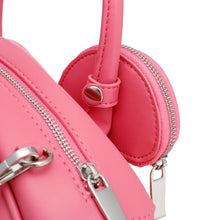 Load image into Gallery viewer, Top Handle Pink Harlequin Detail Oval Handbag Set
