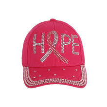 Load image into Gallery viewer, Hat Fuchsia Breast Cancer Ribbon HOPE Baseball Cap
