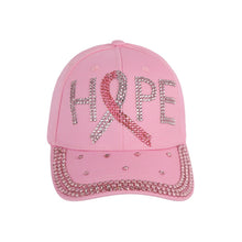 Load image into Gallery viewer, Hat Pink Breast Cancer Ribbon HOPE Baseball Cap
