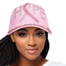 Load image into Gallery viewer, Hat Pink Breast Cancer Ribbon HOPE Baseball Cap

