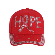 Load image into Gallery viewer, Hat Red Breast Cancer Ribbon HOPE Baseball Cap
