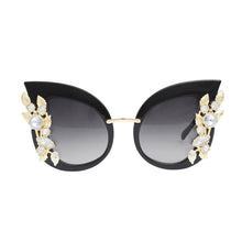Load image into Gallery viewer, Sunglasses Black Vintage Crystal Cat Eye Eyewear
