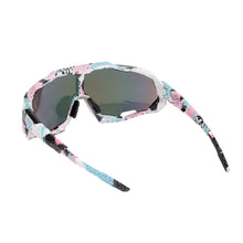 Load image into Gallery viewer, Sunglasses Pink Graphic Print Mirror Sport Eyewear
