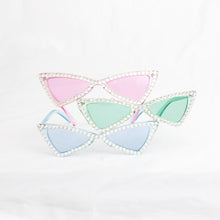 Load image into Gallery viewer, Sunglasses Fuchsia Cat Eye Rhinestone Retro Eyewear
