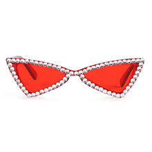 Load image into Gallery viewer, Sunglasses Red Cat Eye Rhinestone Retro Eyewear

