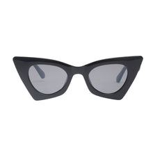 Load image into Gallery viewer, Sunglasses Black Retro Cat Eye Gold Bar Eyewear
