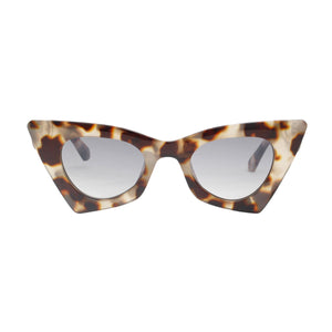 Sunglasses Leopard Retro Cat Eye Gold Bar Eyewear