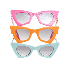 Load image into Gallery viewer, Sunglasses Orange Retro Cat Eye Gold Bar Eyewear
