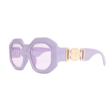 Load image into Gallery viewer, Sunglasses Purple Oversized Geo Luxe Eyewear
