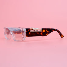 Load image into Gallery viewer, Sunglasses Clear Gold Panther Rectangle Eyewear
