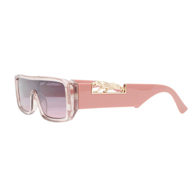 Sunglasses Pink Gold Panther Rectangle Eyewear