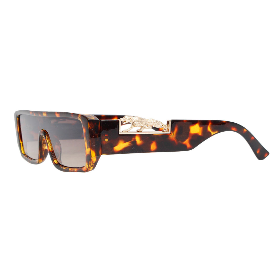 Sunglasses Tortoiseshell Gold Panther Rectangle