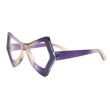 Load image into Gallery viewer, BLB Glasses Purple Duotone Butterfly Geo Frame
