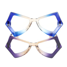 Load image into Gallery viewer, BLB Glasses Purple Duotone Butterfly Geo Frame
