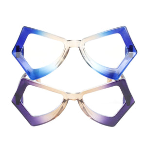 BLB Glasses Purple Duotone Butterfly Geo Frame